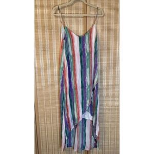 Lulus Womens S Dress Brushstroke of Luck High Low Hem Boho Fairycore Whimsical